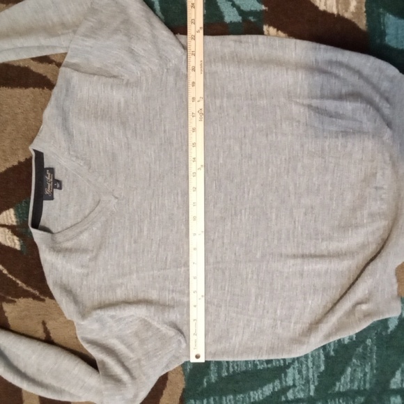 Garret Scott Extra Fine Merino Wool V Neck Long Sleeve Mens Large - Picture 6 of 8